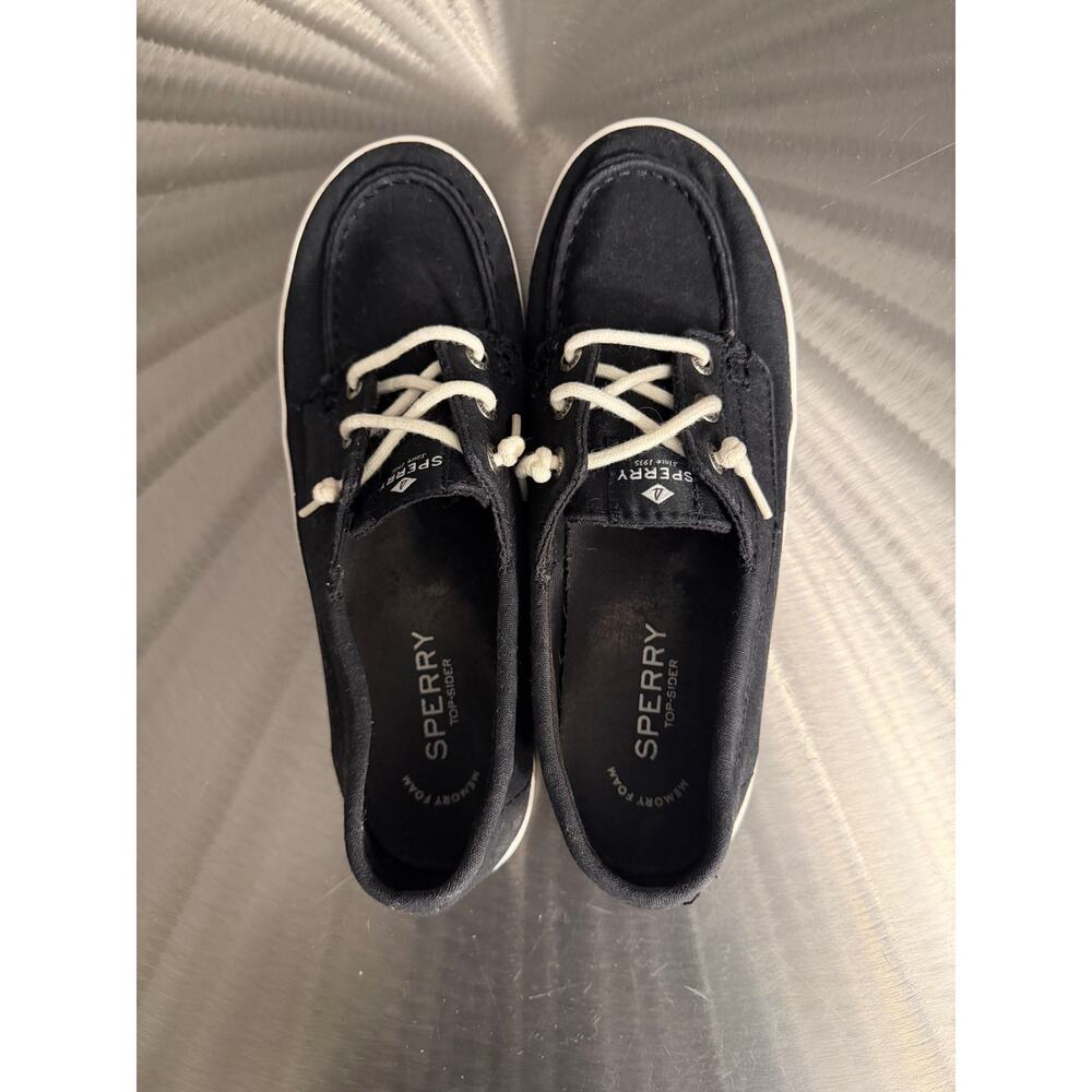 Sperry Top Sider Black Canvas Women’s Boat Shoes - Size: 8 - Picture 7 of 9